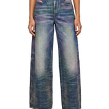 Jeans 1982 D-Hakou a gamba ampia in blu 