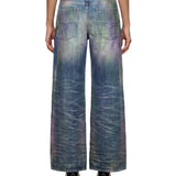 Jeans 1982 D-Hakou a gamba ampia in blu 