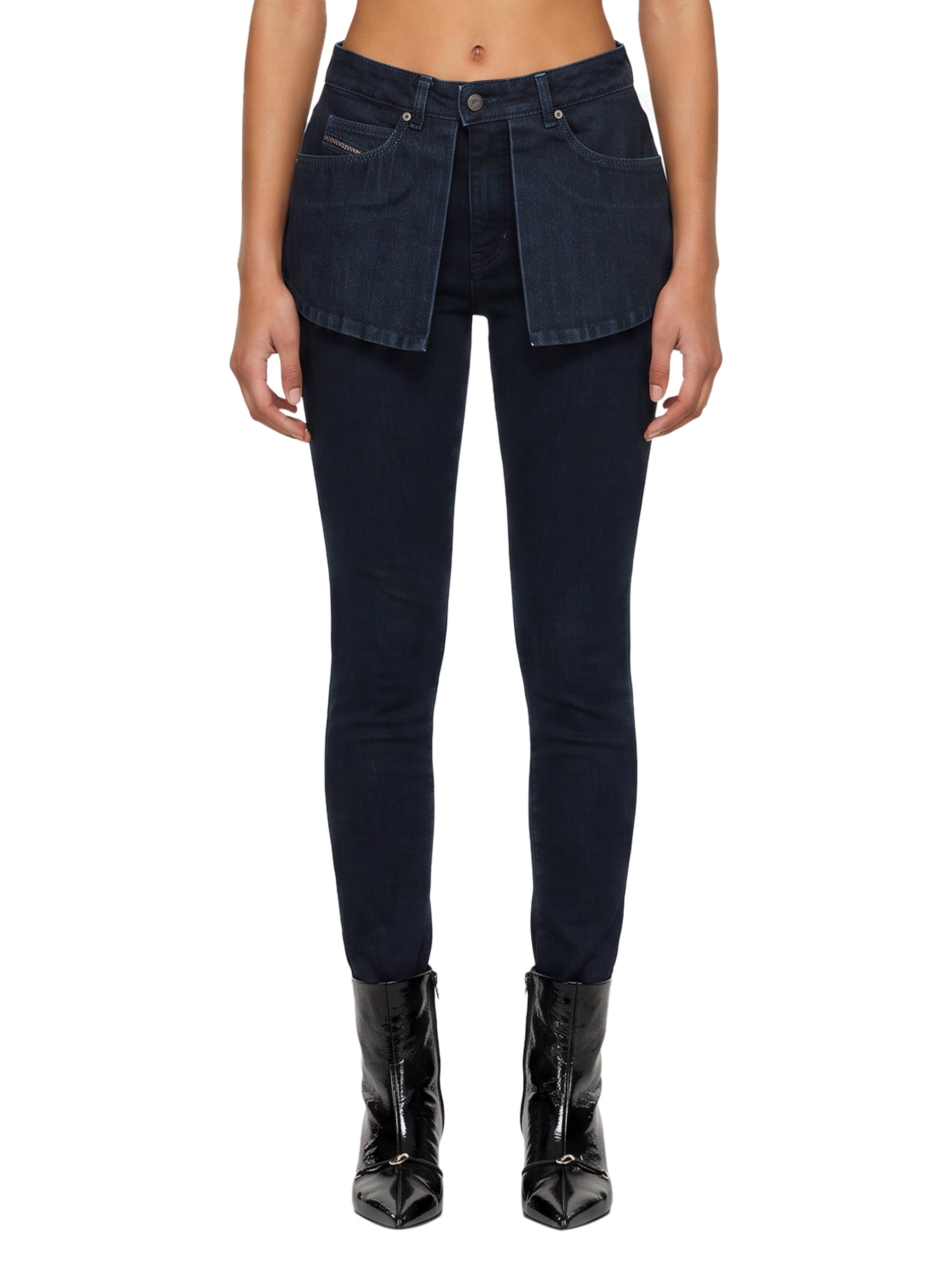 Jeans D-Spika skinny in nero 