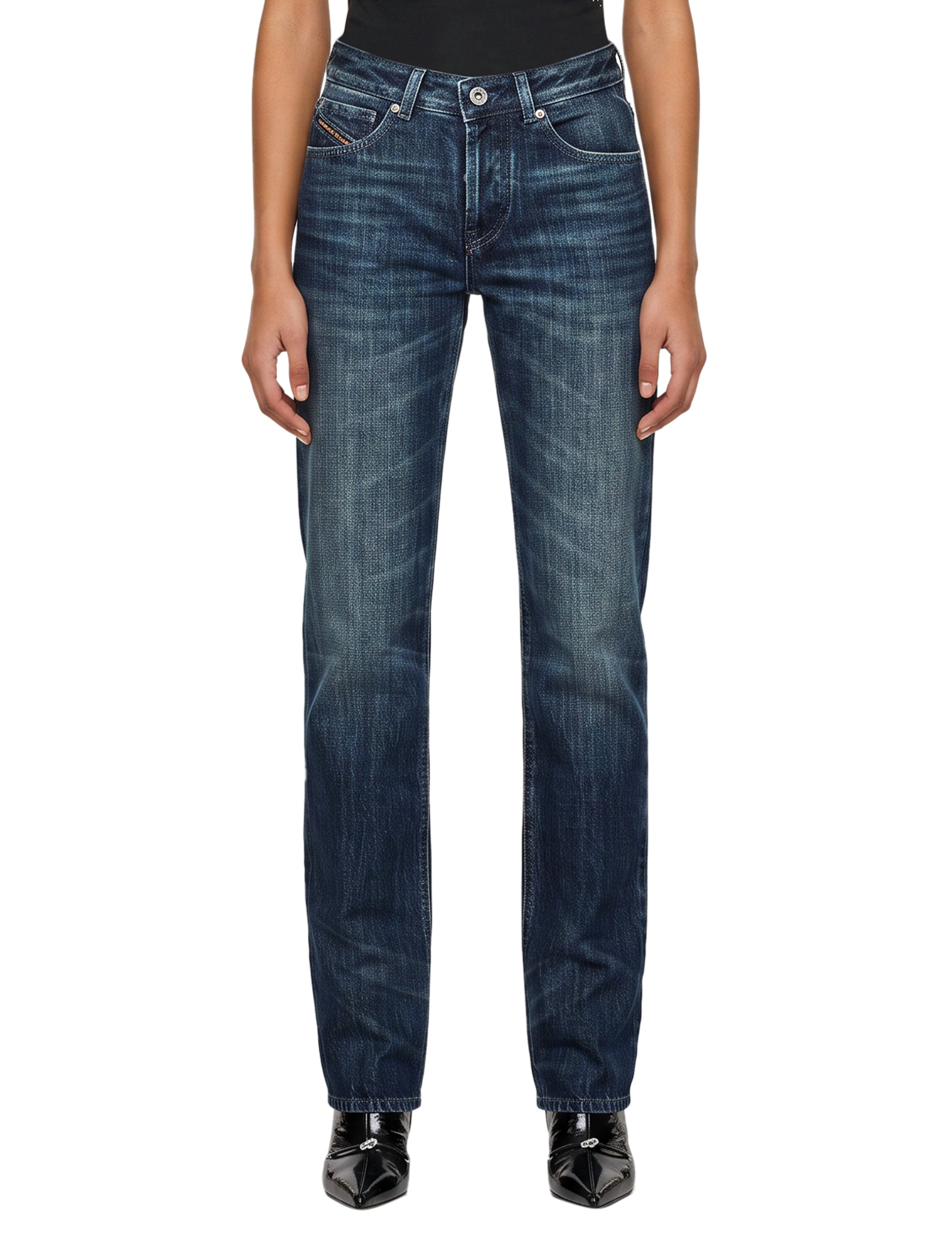 Jeans D-Liet a gamba dritta in blu 