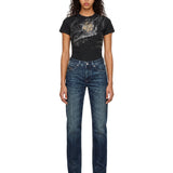 Jeans D-Liet a gamba dritta in blu 
