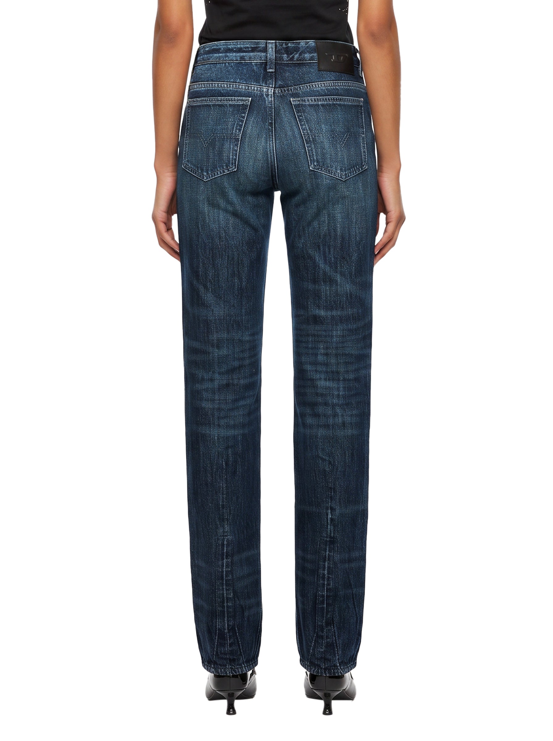 Jeans D-Liet a gamba dritta in blu 