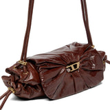 Borsa a spalla Scrunch-D in marrone 