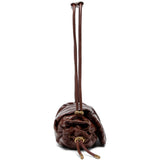 Borsa a spalla Scrunch-D in marrone 