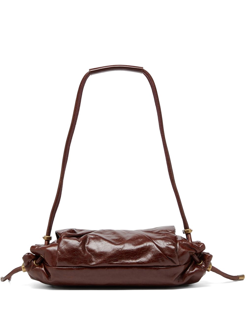 Borsa a spalla Scrunch-D in marrone 
