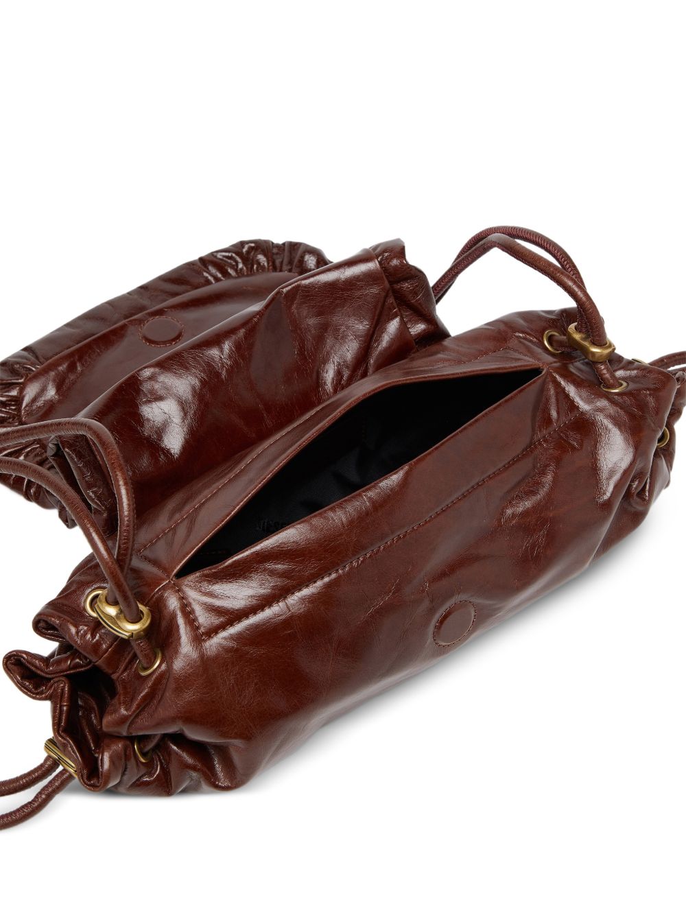 Borsa a spalla Scrunch-D in marrone 
