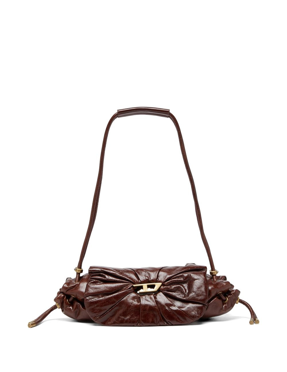 Borsa a spalla Scrunch-D in marrone 