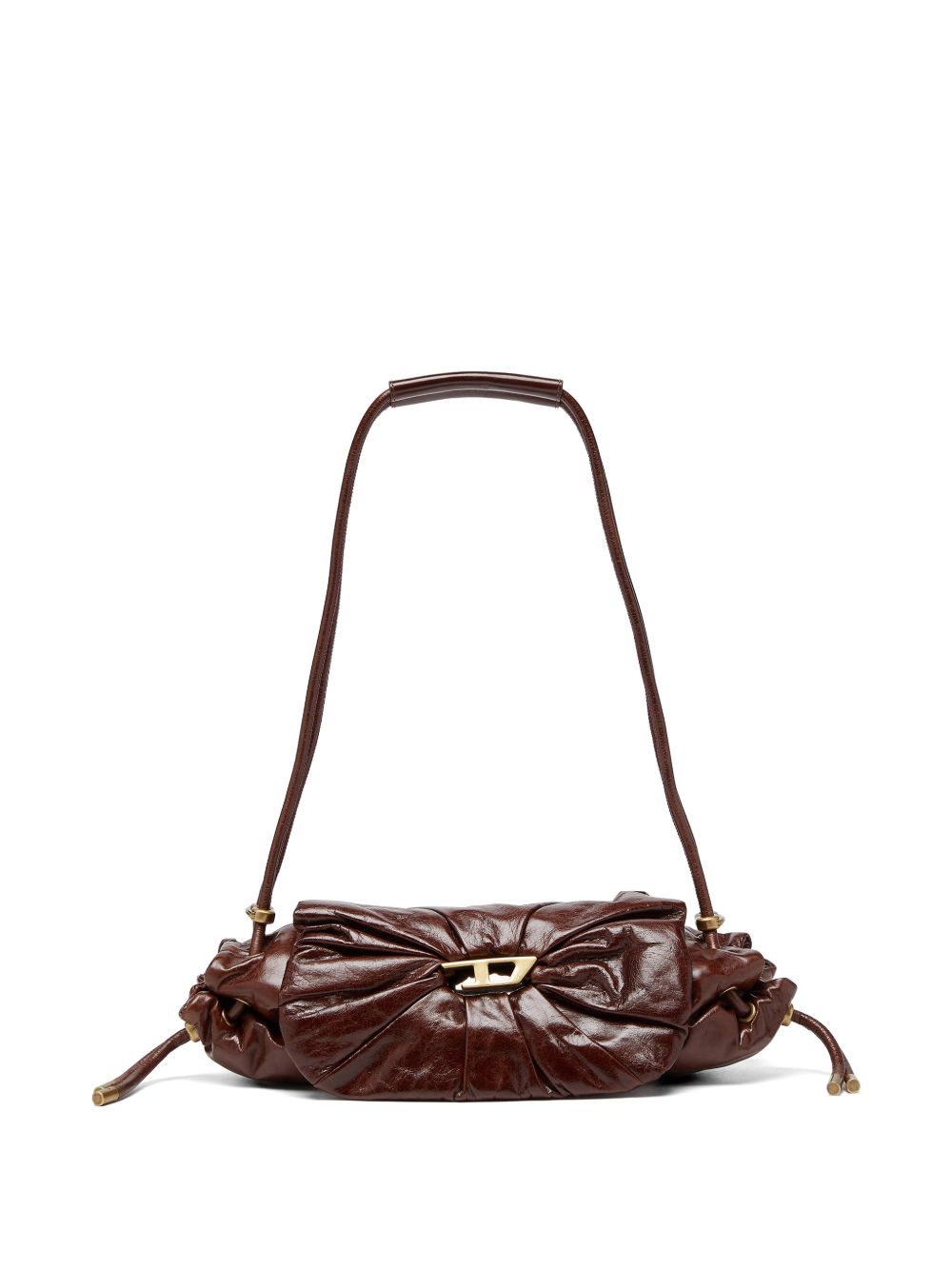 Borsa a spalla Scrunch-D in marrone 