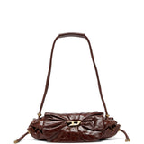 Borsa a spalla Scrunch-D in marrone 