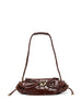 Scrunch-D shoulder bag in brown