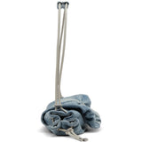 Borsa a spalla Scrunch-D con cristalli in blu 