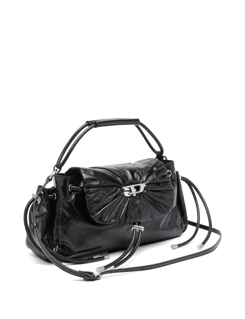 Borsa a mano Scrunch-d in nero 