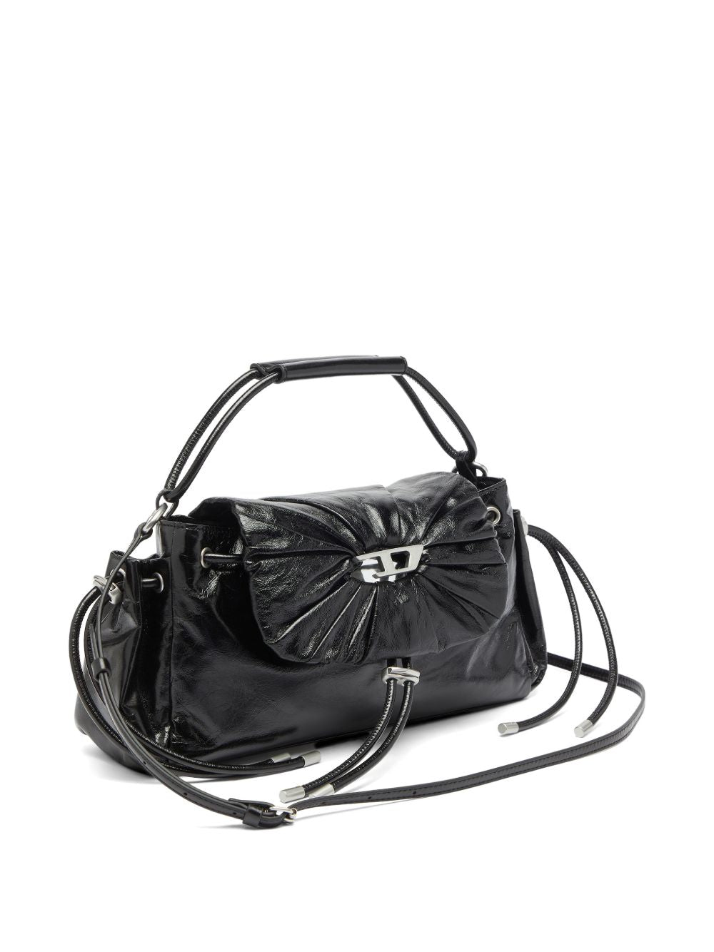 Borsa a mano Scrunch-d in nero 