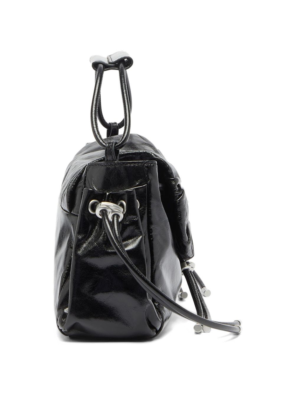 Borsa a mano scrunch-d in nero 