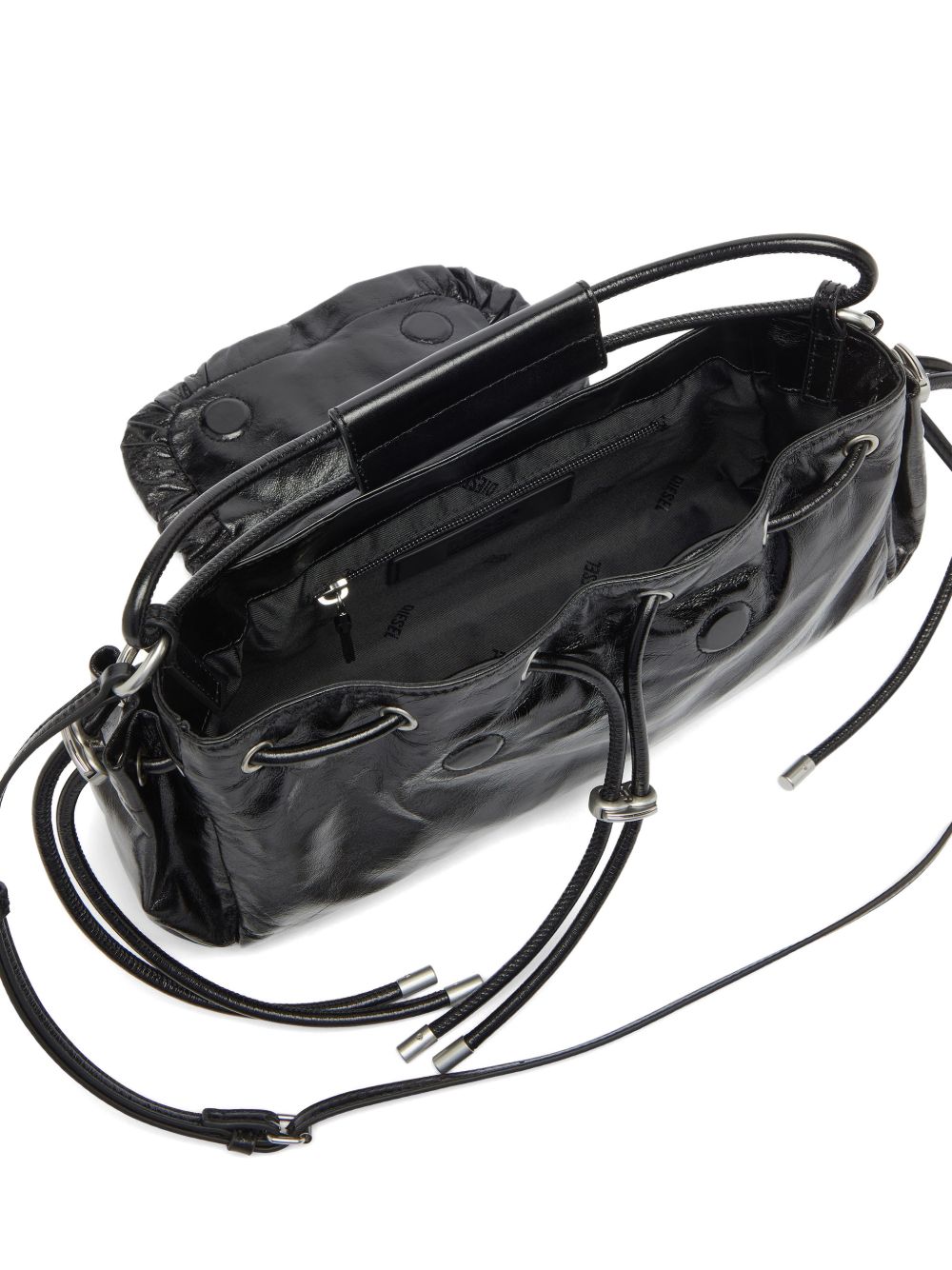 Borsa a mano Scrunch-d in nero 