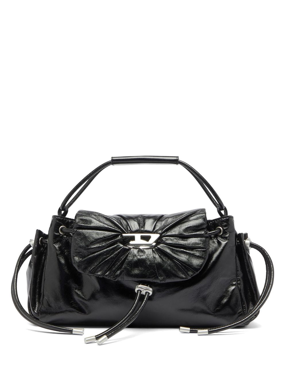 Borsa a mano Scrunch-d in nero 