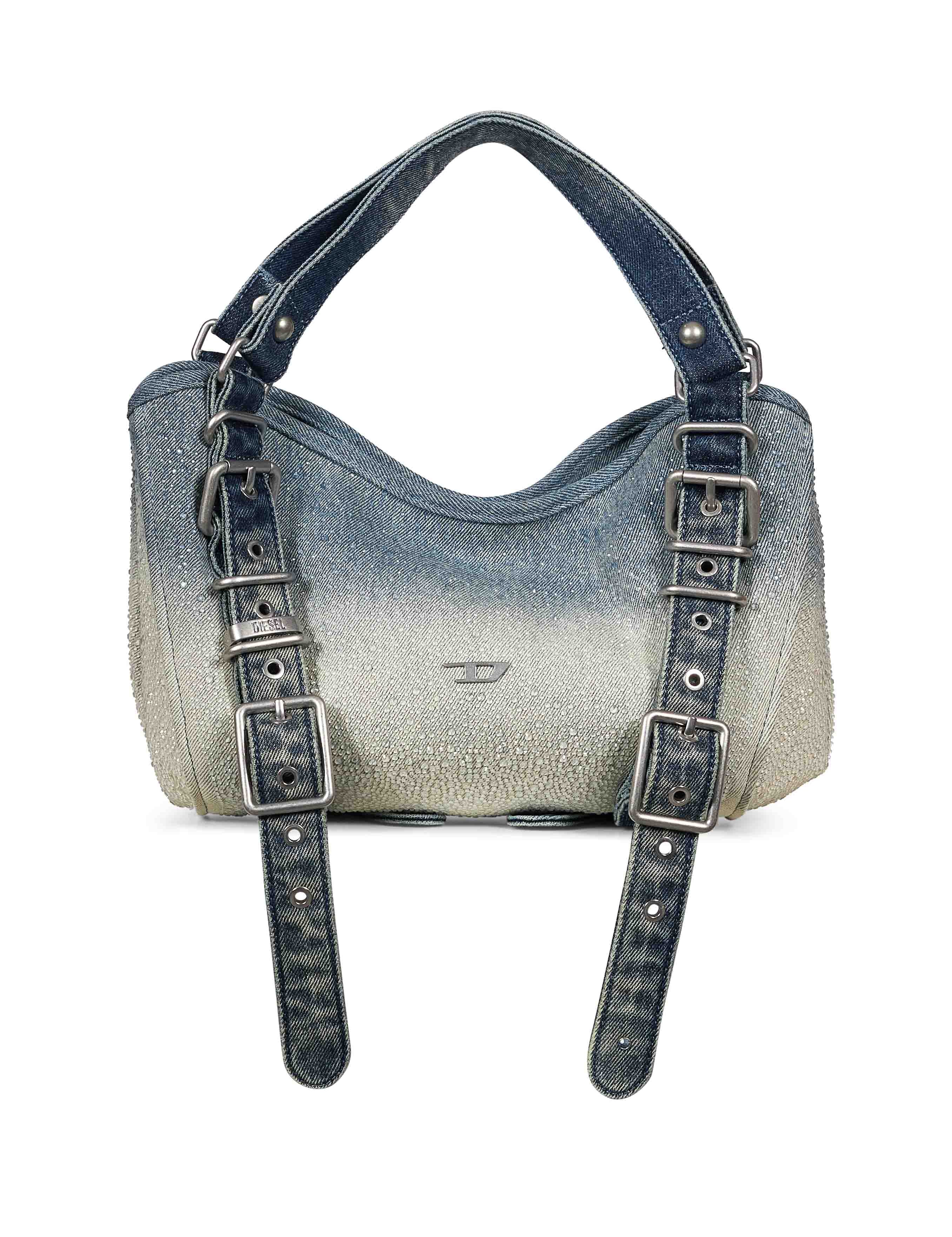 Borsa a mano denim D-One  in blu 