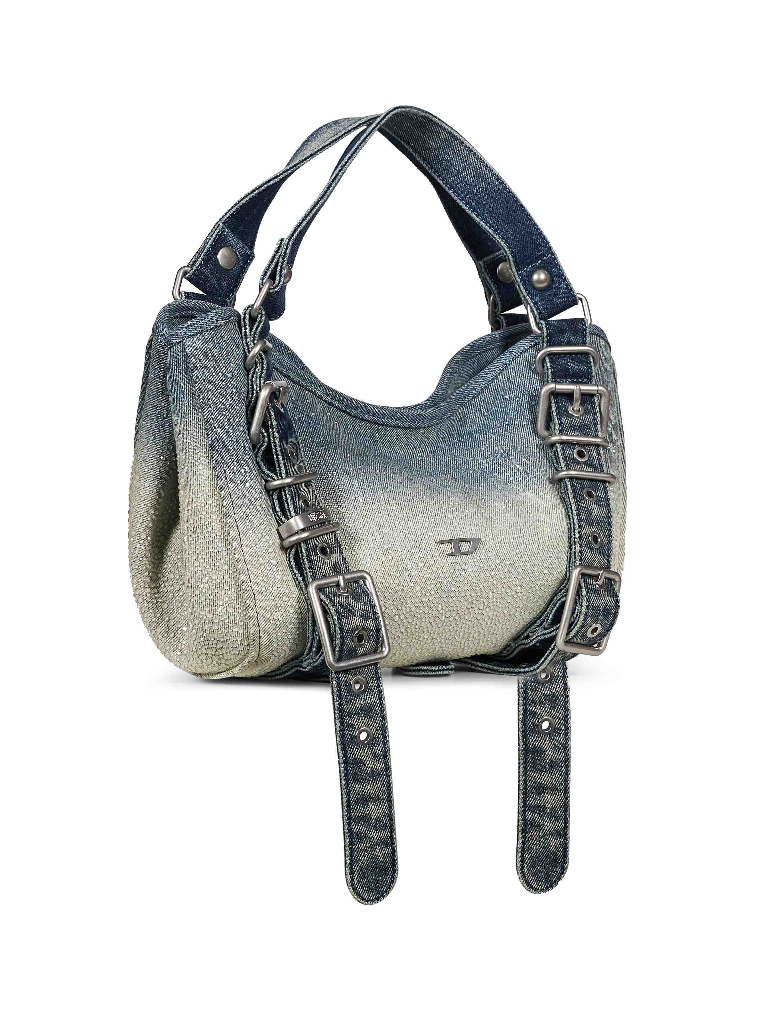 Borsa a mano denim D-One  in blu 