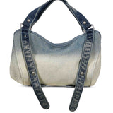 Borsa a mano denim D-One  in blu 