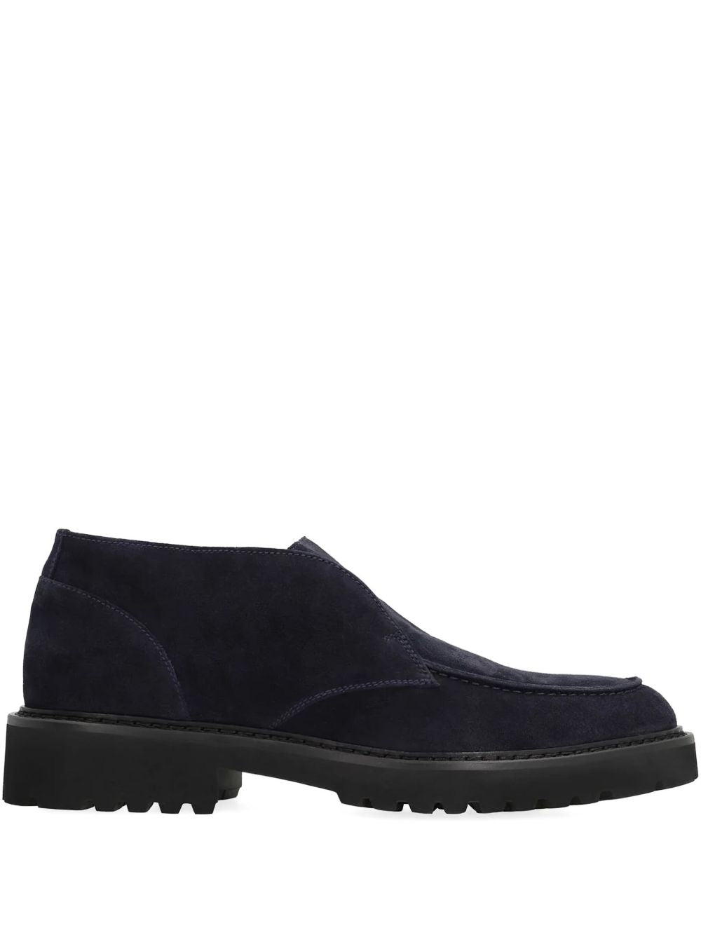 Derby senza lacci in pelle scamosciata in nero 