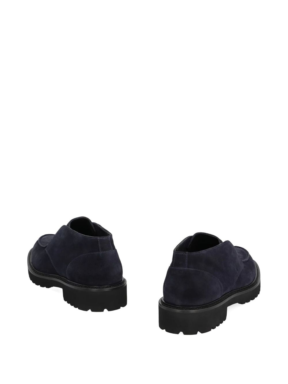 Derby senza lacci in pelle scamosciata in nero 