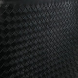 Borsa clutch intrecciata in nero 