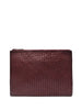 Borsa clutch intrecciata in bordeaux