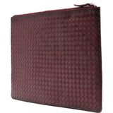 Borsa clutch intrecciata in bordeaux 