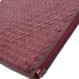 Borsa clutch intrecciata in bordeaux 