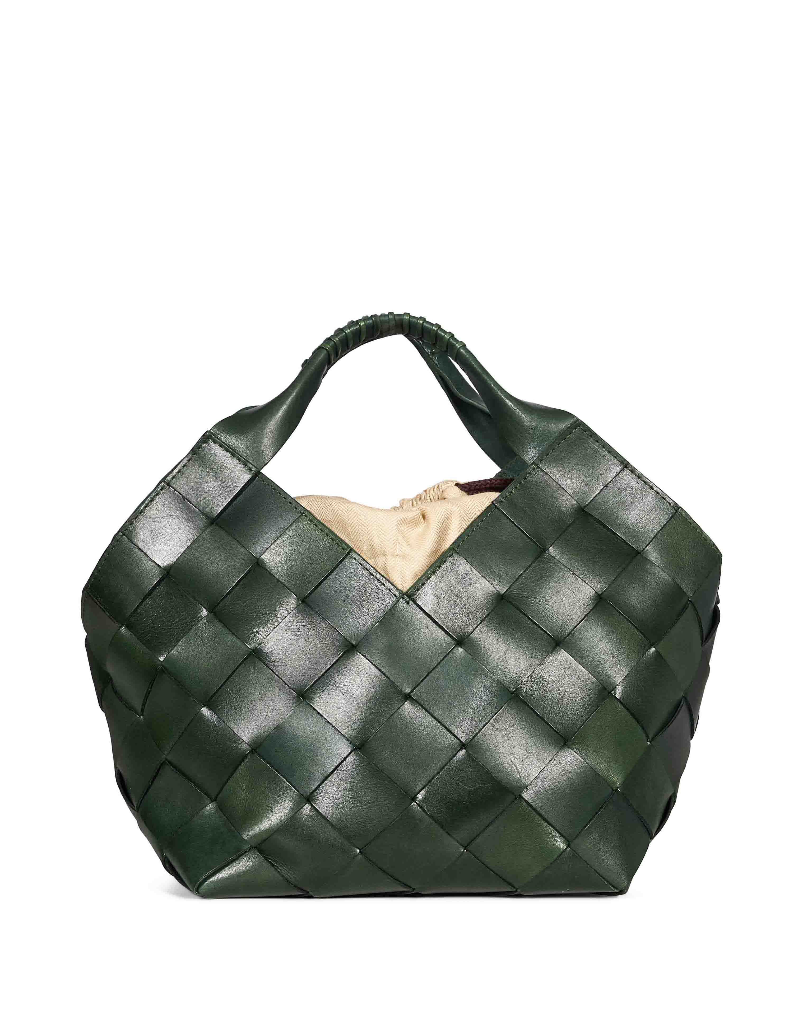 Borsa a mano Botteghe in verde 