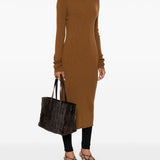 Borsa tote Japan in marrone scuro 