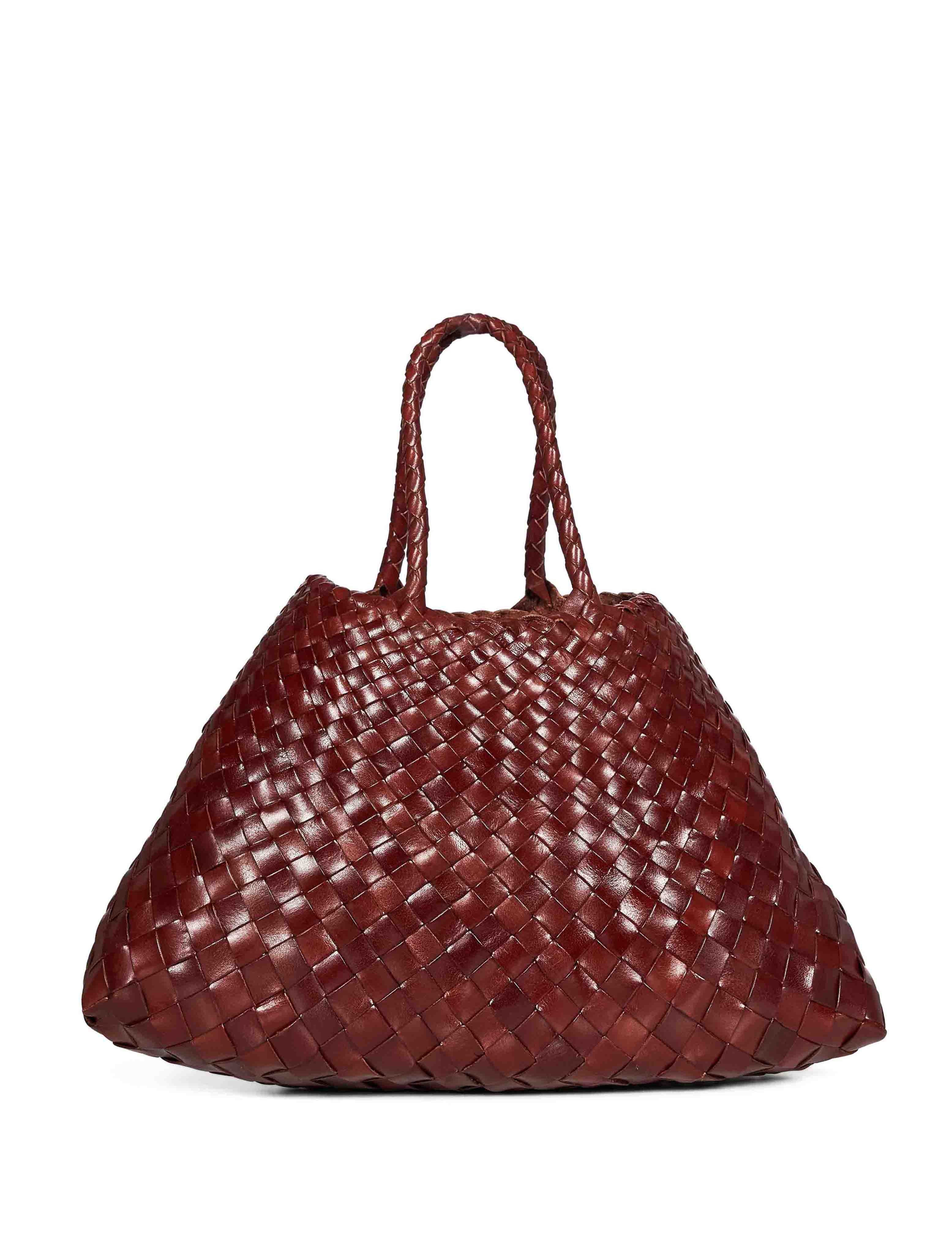 Borsa a mano Santa Croce small in marrone bruciato 