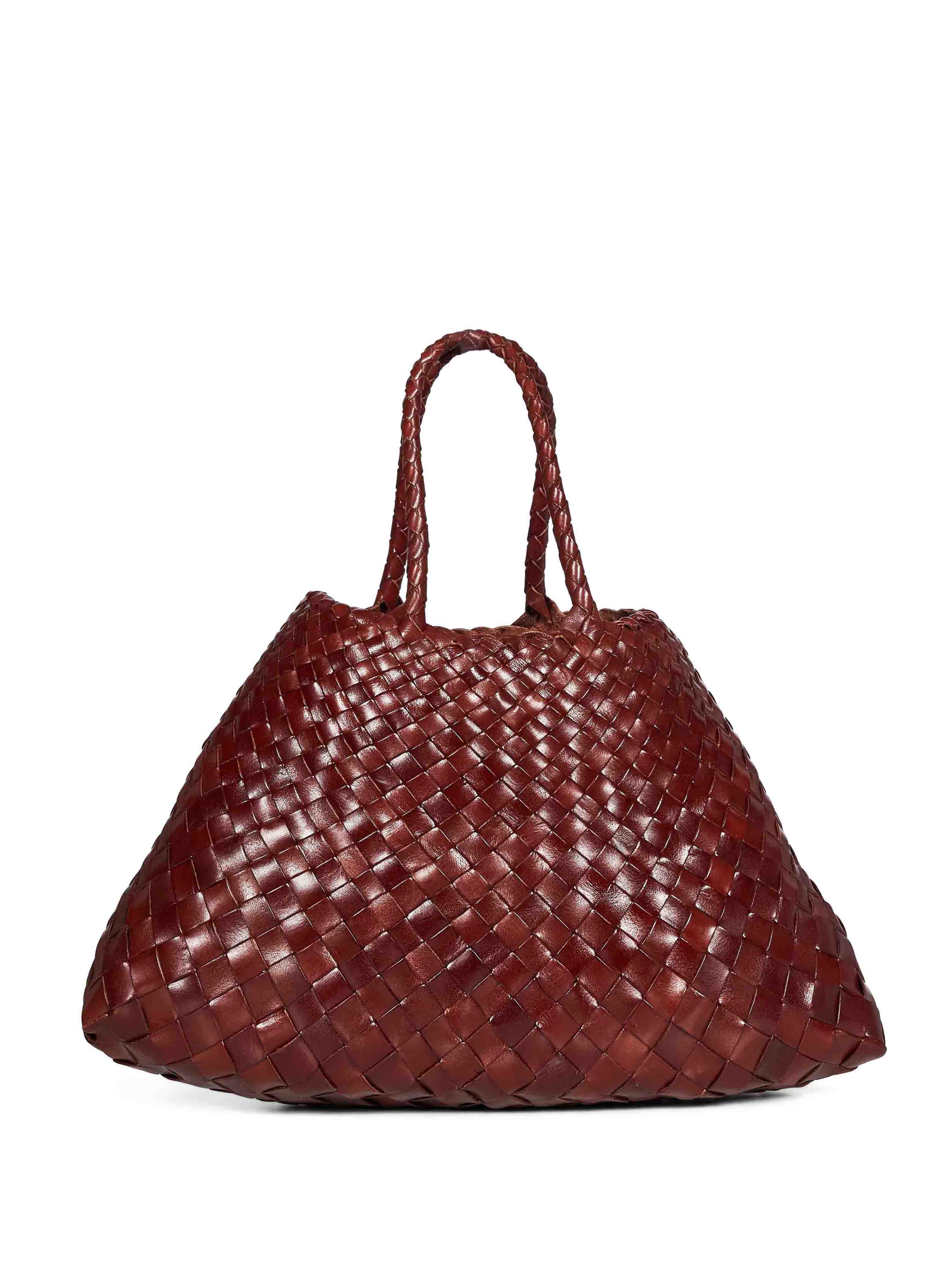Borsa a mano Santa Croce small in marrone bruciato 