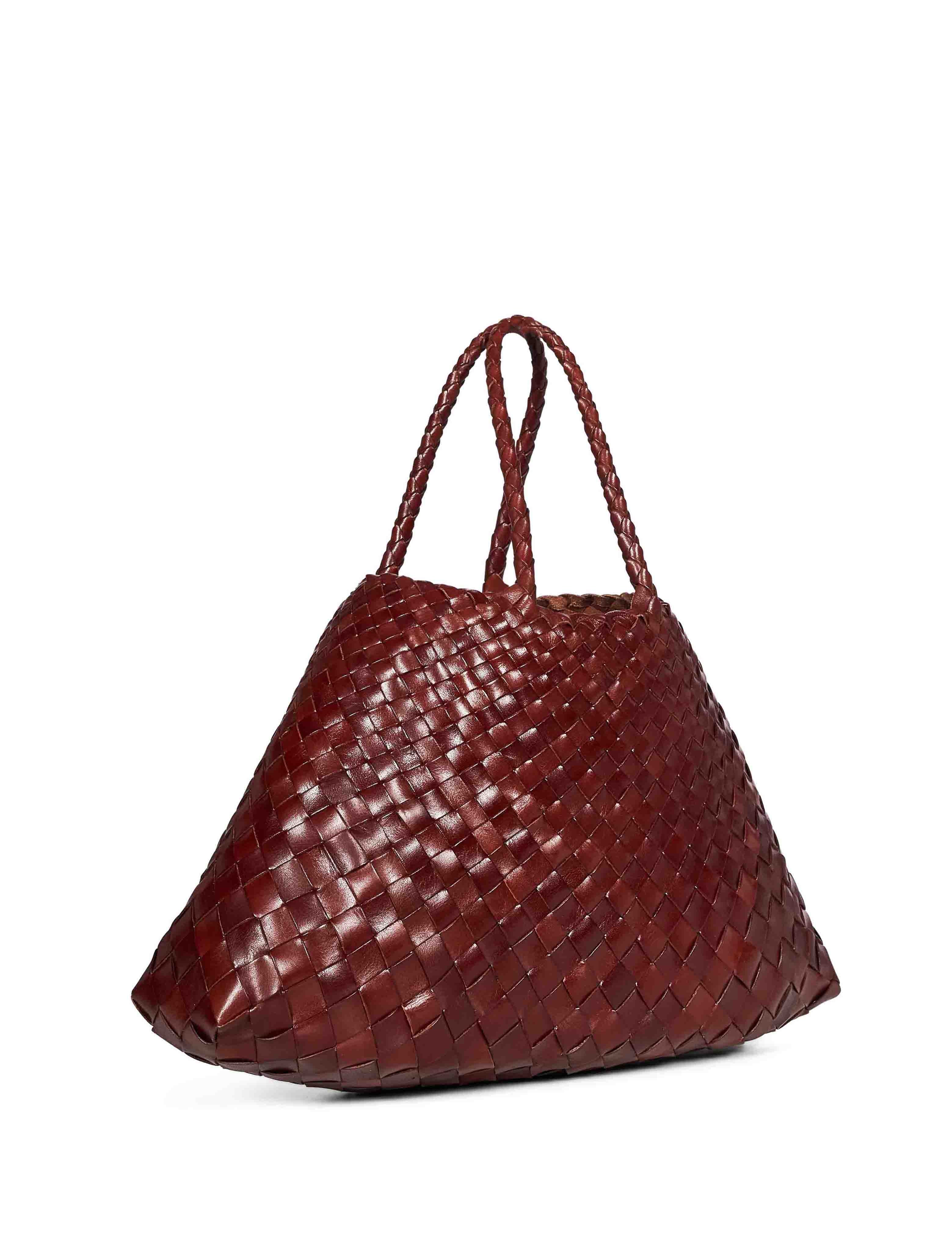 Borsa a mano Santa Croce small in marrone bruciato 