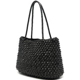 Borsa a spalla Santa Croce Cactus in nero 