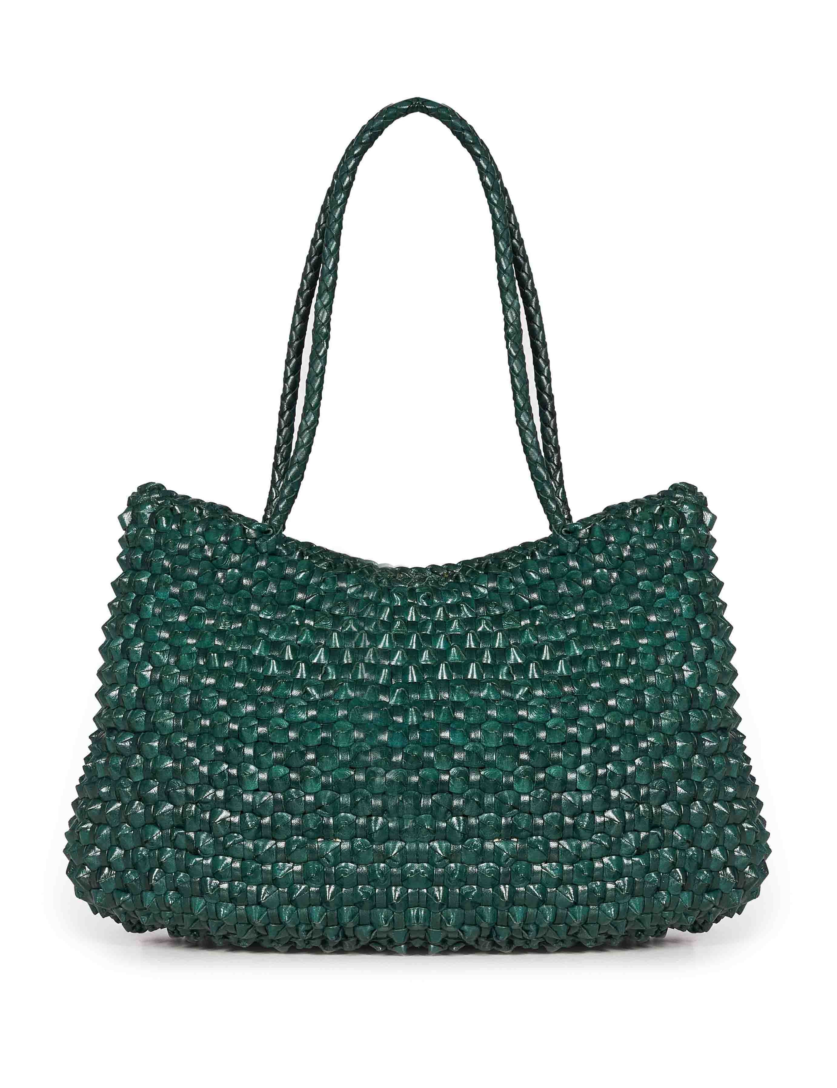 Borsa a spalla Santa Croce Cactus in verde 
