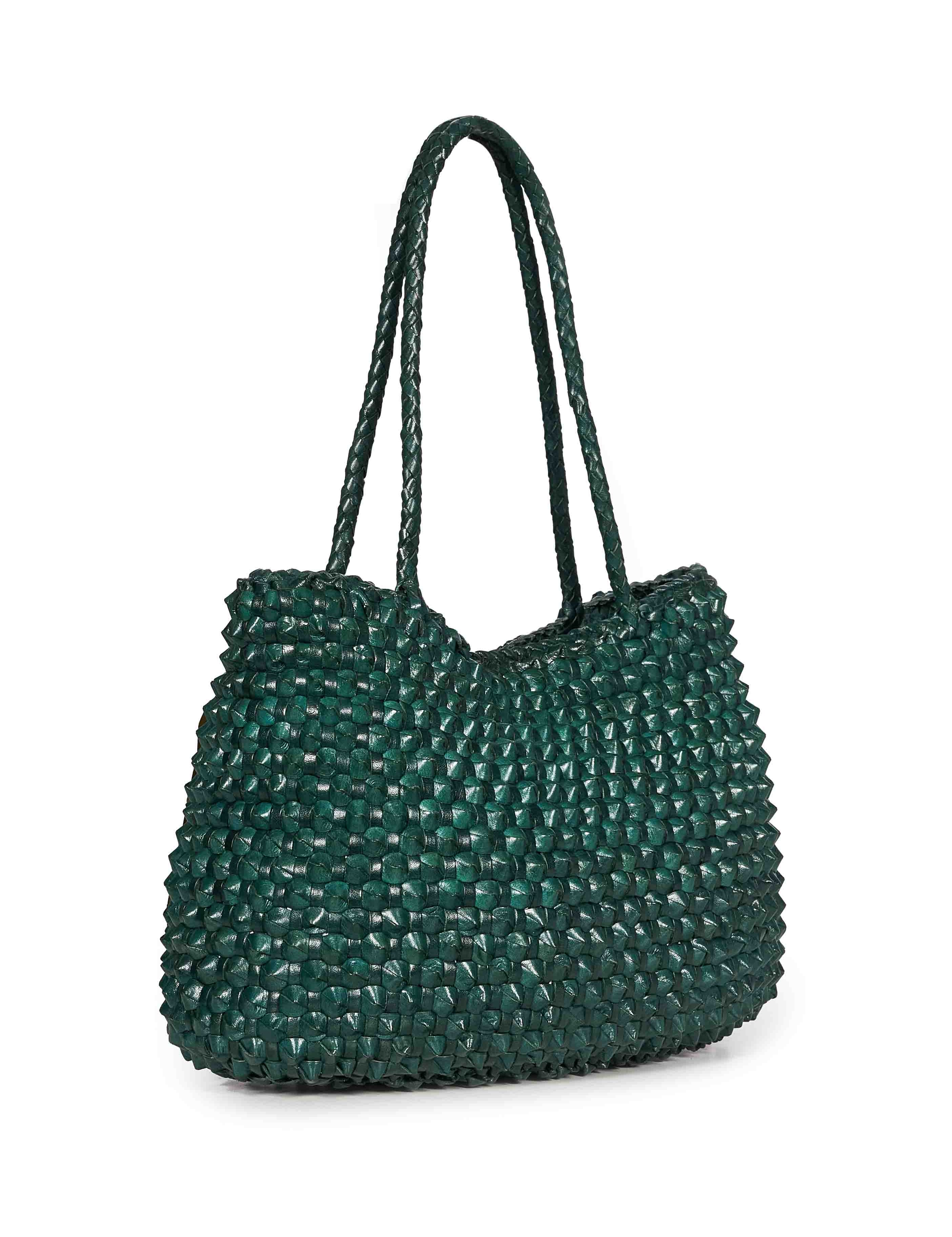 Borsa a spalla Santa Croce Cactus in verde 