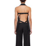 Blazer Geline con schiena scoperta in nero 