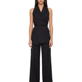 Blazer Geline con schiena scoperta in nero 