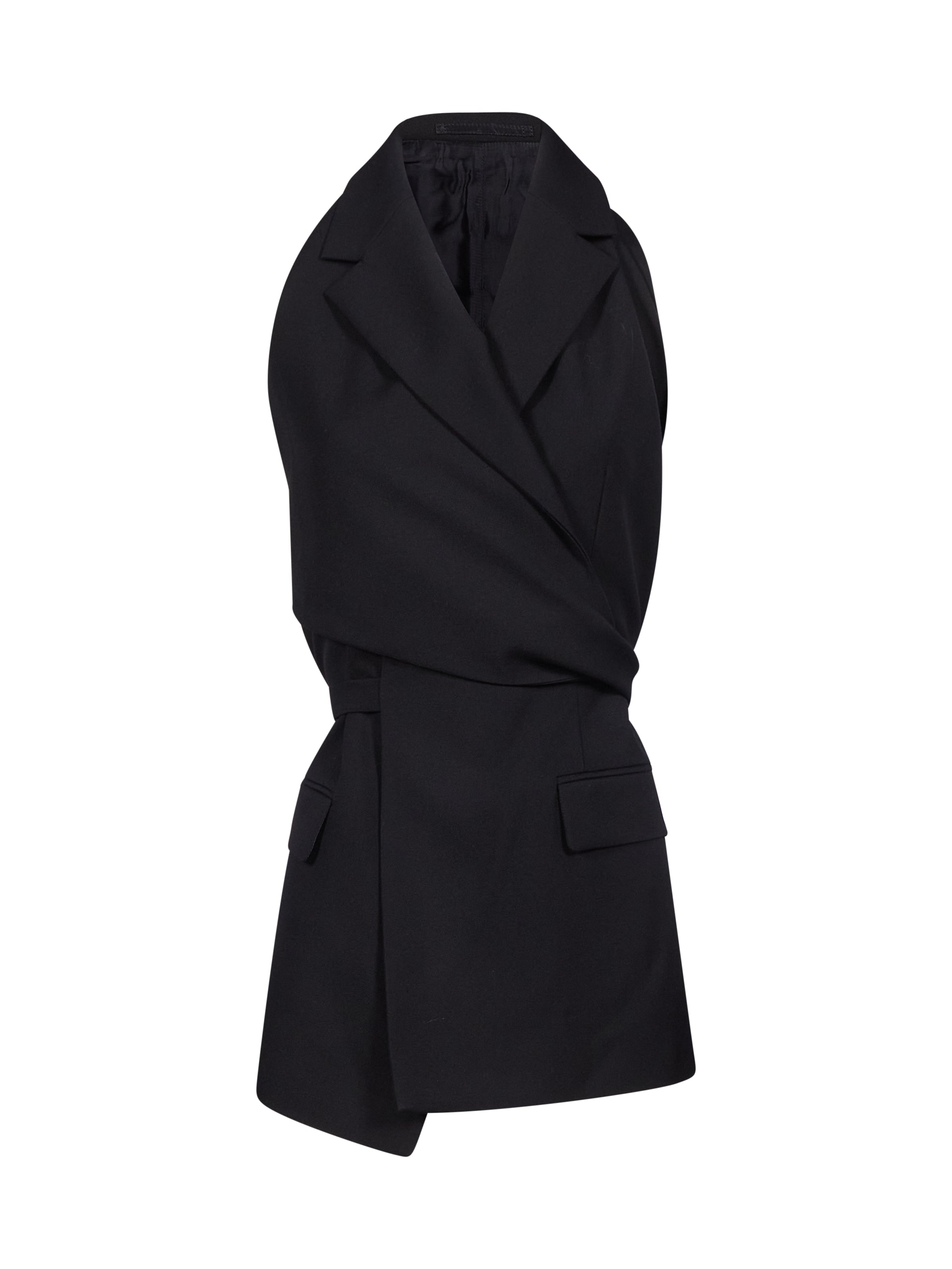 Blazer Geline con schiena scoperta in nero 