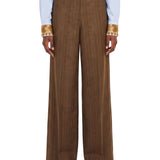 Pantaloni palazzo Penn in marrone 