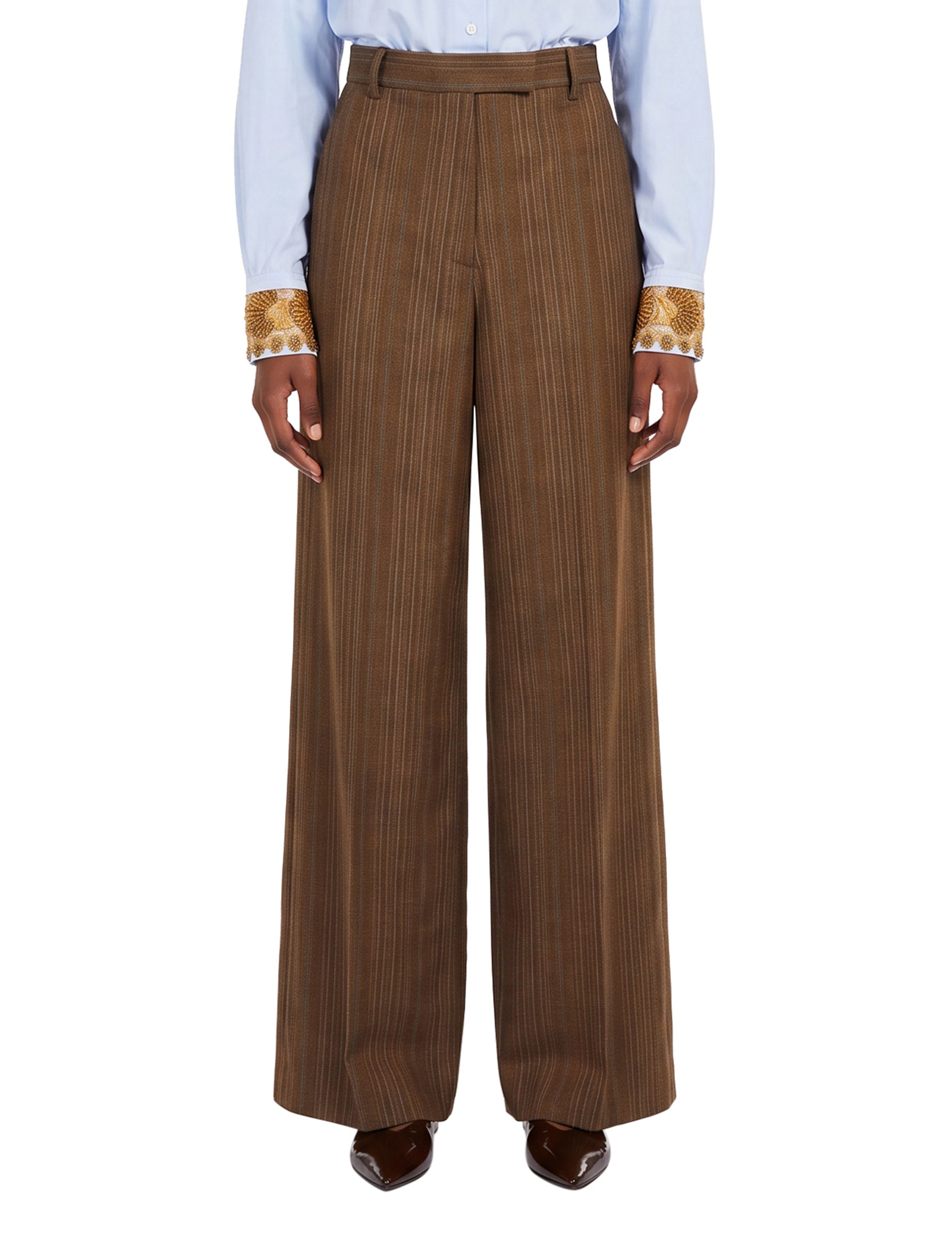 Pantaloni palazzo Penn in marrone 