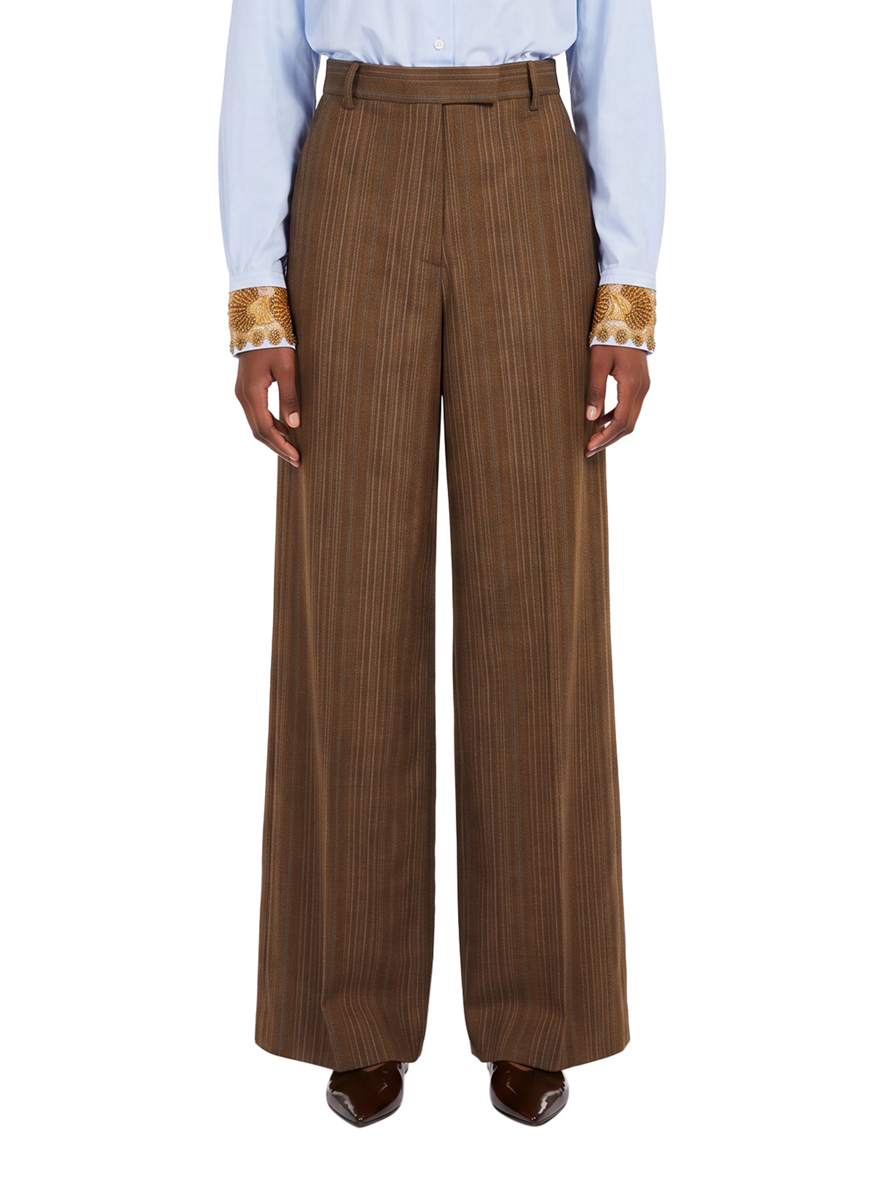Pantaloni palazzo Penn in marrone 