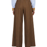 Pantaloni palazzo Penn in marrone 