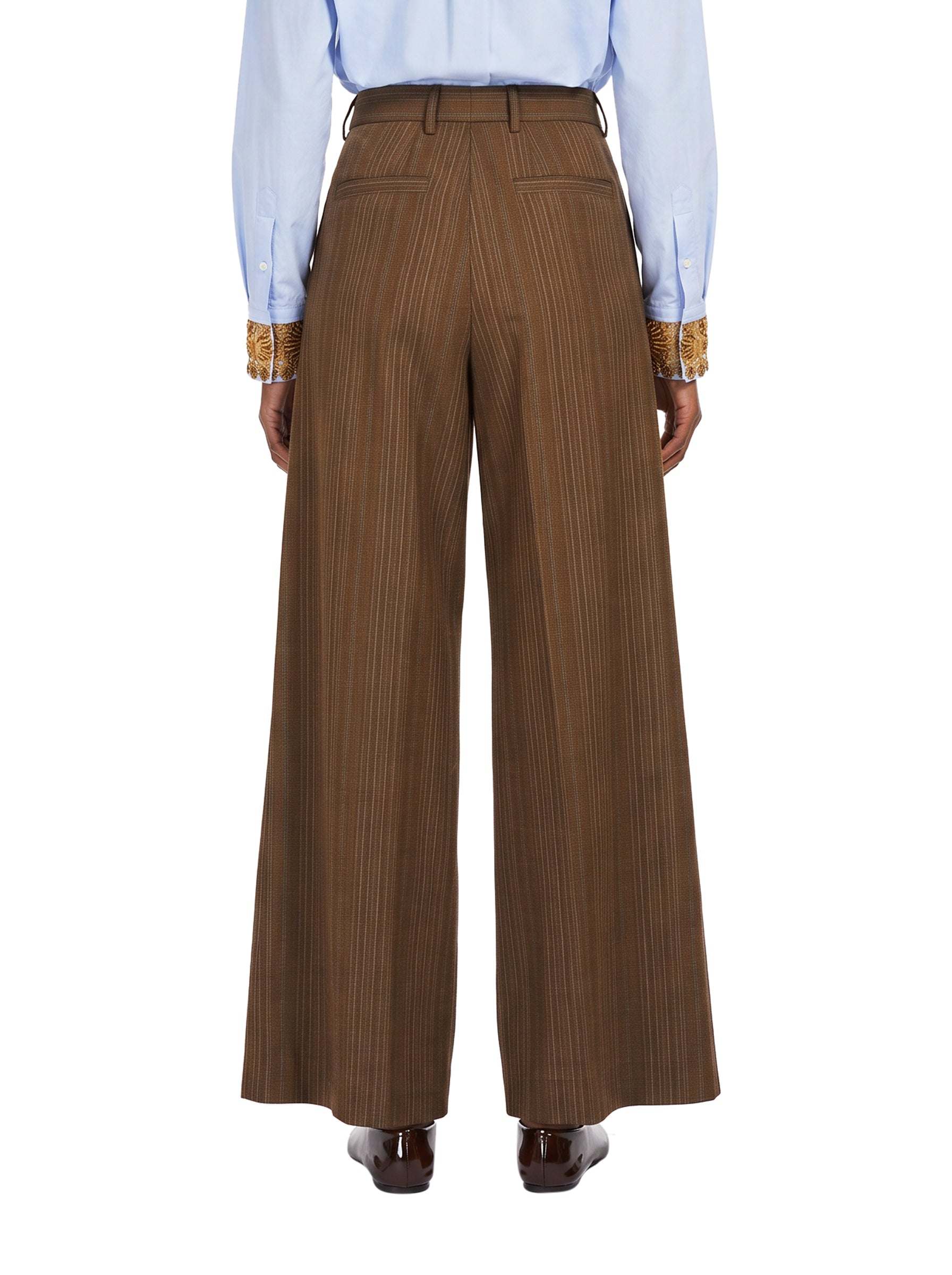 Pantaloni palazzo Penn in marrone 