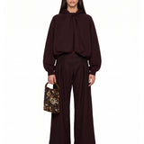 Pantaloni Hamesa in marrone 