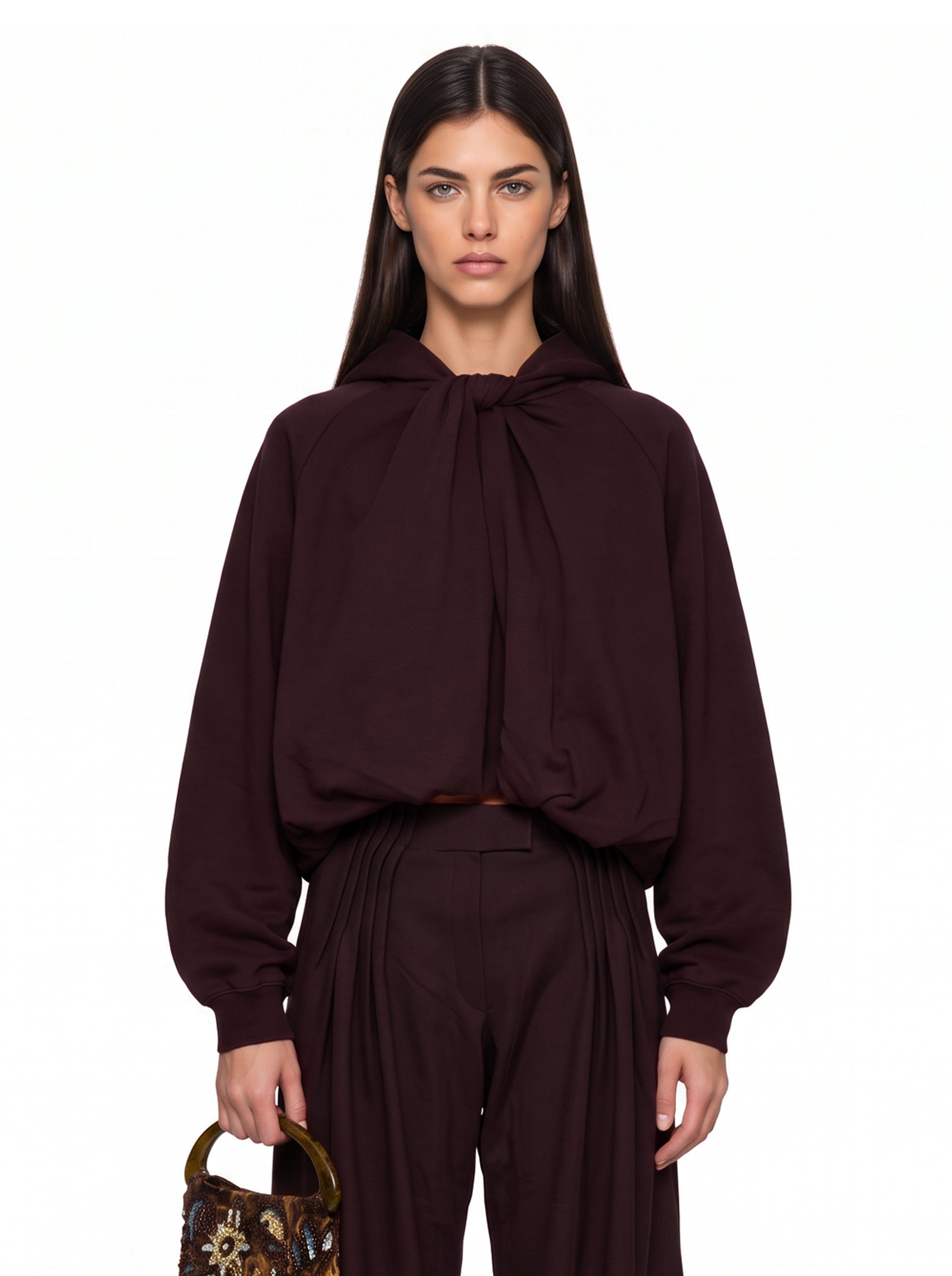 Pantaloni Hamesa in marrone 