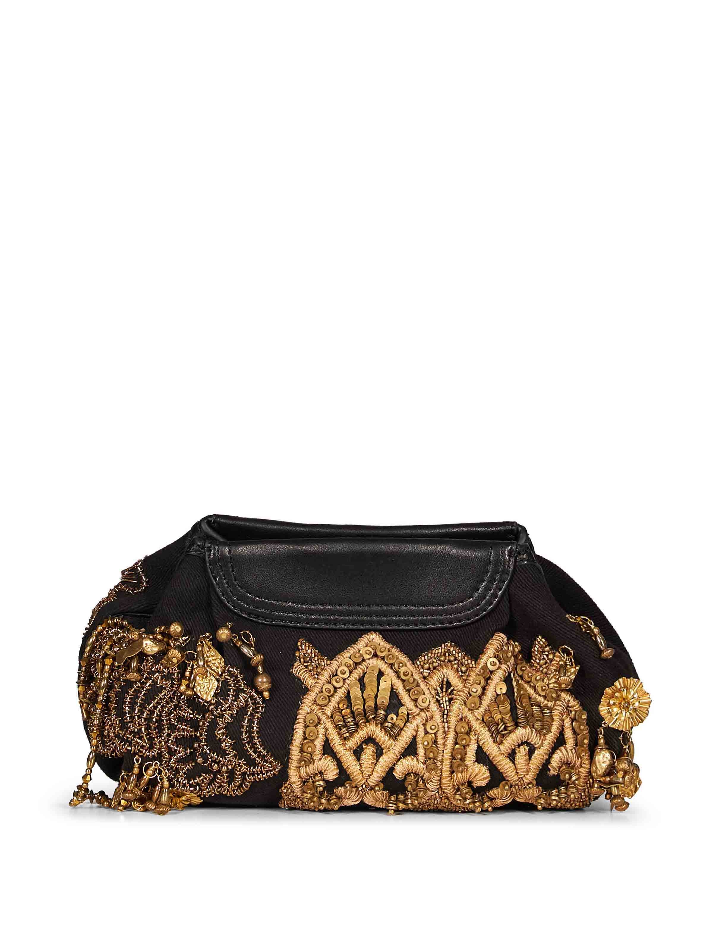Borsa clutch ricamata multicolor 