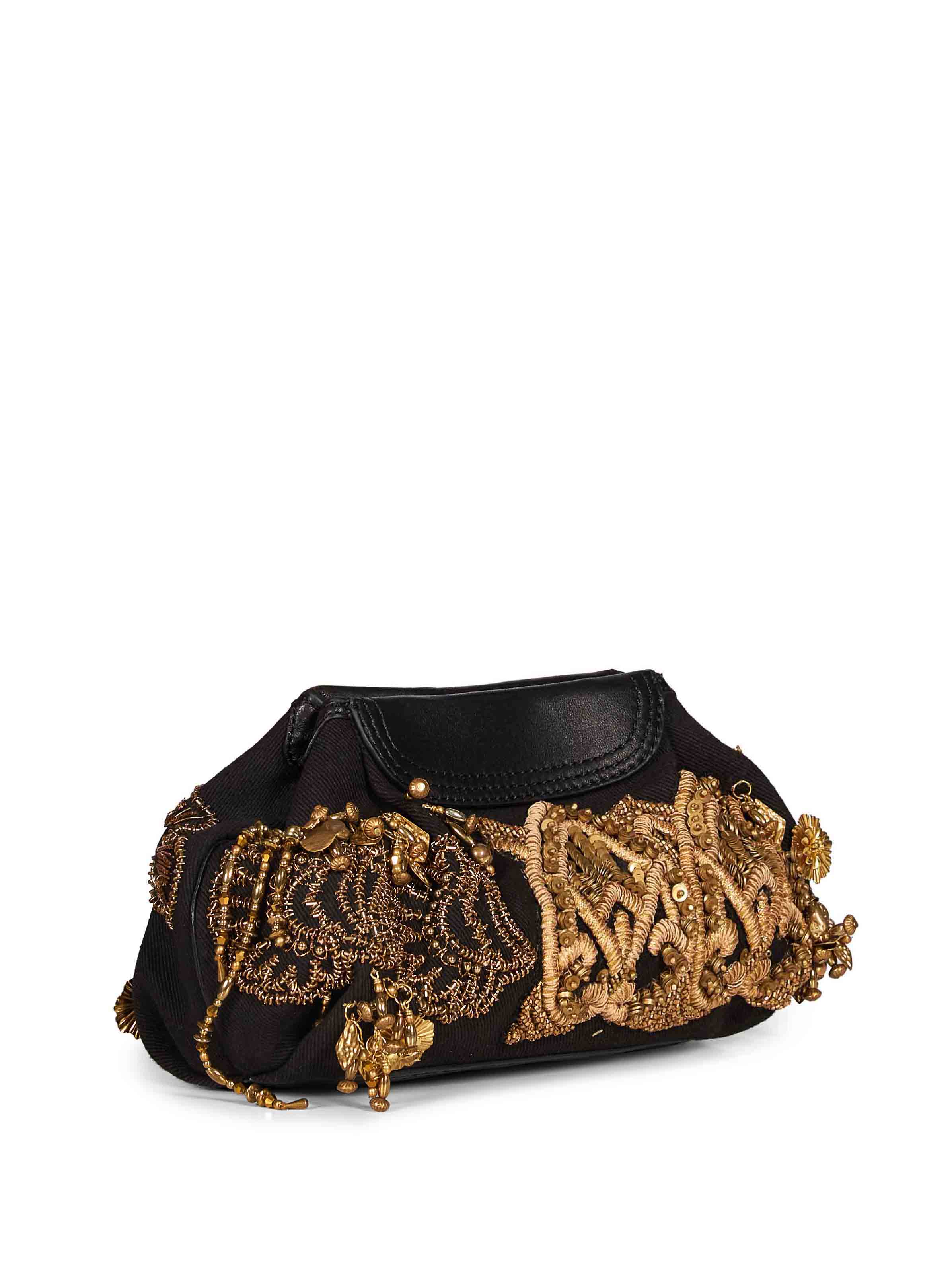 Borsa clutch ricamata multicolor 