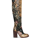 Stivali design patchwork multicolor 